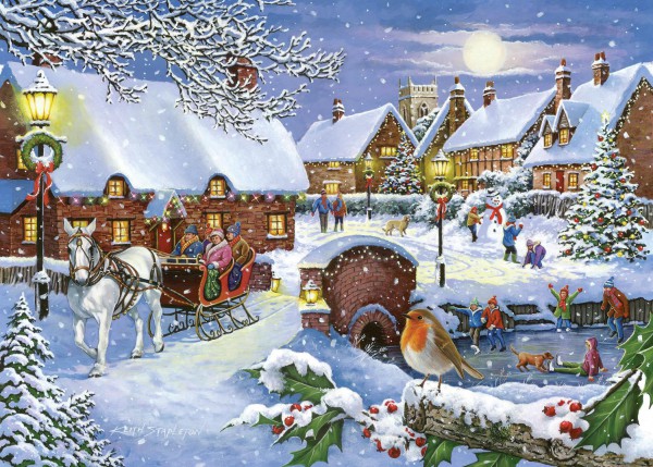 THE HOUSE OF PUZZLES, The-House-of-Puzzles-4708, 5060002004708, PUZZLE TEMATICO THE HOUSE OF PUZZLES NATALE SLEIGH RIDE 1000 PZ