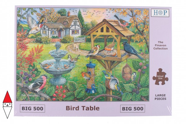 THE HOUSE OF PUZZLES, The-House-of-Puzzles-4333, 5060002004333, PUZZLE ANIMALI THE HOUSE OF PUZZLES UCCELLI PEZZI XXL BIRD TABLE 500PZ