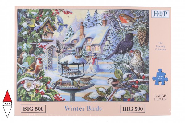 THE HOUSE OF PUZZLES, The-House-of-Puzzles-2247, 5060002002247, PUZZLE ANIMALI THE HOUSE OF PUZZLES UCCELLI PEZZI XXL WINTER BIRDS 500PZ