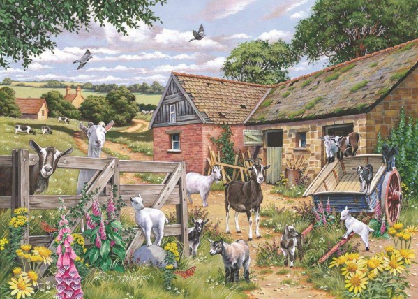 THE HOUSE OF PUZZLES, The-House-of-Puzzles-4906, 5060002004906, PUZZLE ANIMALI THE HOUSE OF PUZZLES CAPRE PEZZI XXL JUST KIDDING 500PZ