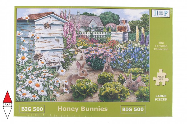THE HOUSE OF PUZZLES, The-House-of-Puzzles-4890, 5060002004890, PUZZLE ANIMALI THE HOUSE OF PUZZLES CONIGLI PEZZI XXL HONEY BUNNIES 500PZ