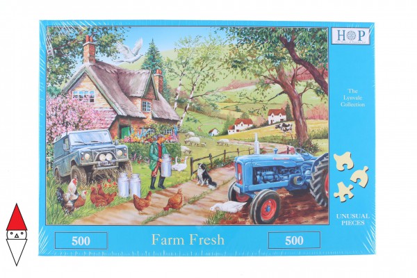 THE HOUSE OF PUZZLES, The-House-of-Puzzles-3732, 5060002003732, PUZZLE PAESAGGI THE HOUSE OF PUZZLES CAMPAGNA FARM FRESH FATTORIA 500 PZ