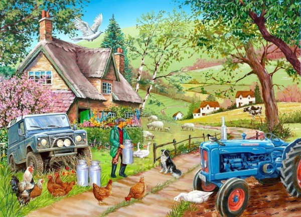 THE HOUSE OF PUZZLES, The-House-of-Puzzles-3732, 5060002003732, PUZZLE PAESAGGI THE HOUSE OF PUZZLES CAMPAGNA FARM FRESH FATTORIA 500 PZ
