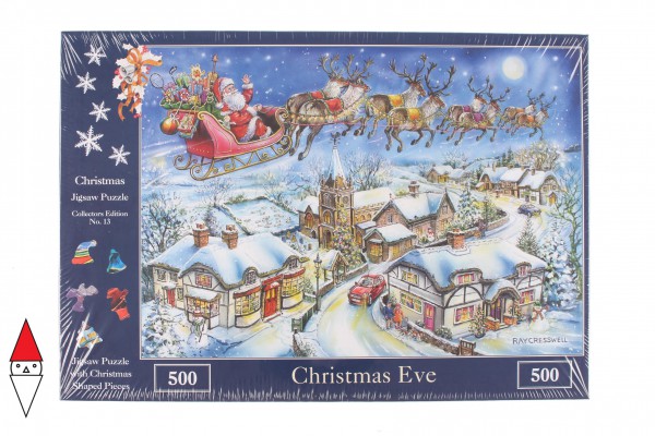 THE HOUSE OF PUZZLES, The-House-of-Puzzles-4494, 5060002004494, PUZZLE TEMATICO THE HOUSE OF PUZZLES NATALE CHRISTMAS EVE 500 PZ