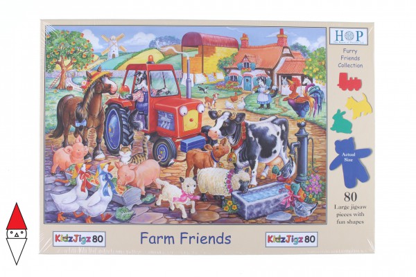 THE HOUSE OF PUZZLES, The-House-of-Puzzles-1806, 5060002001806, PUZZLE ANIMALI THE HOUSE OF PUZZLES CAMPAGNA PEZZI XXL FARM FRIENDS