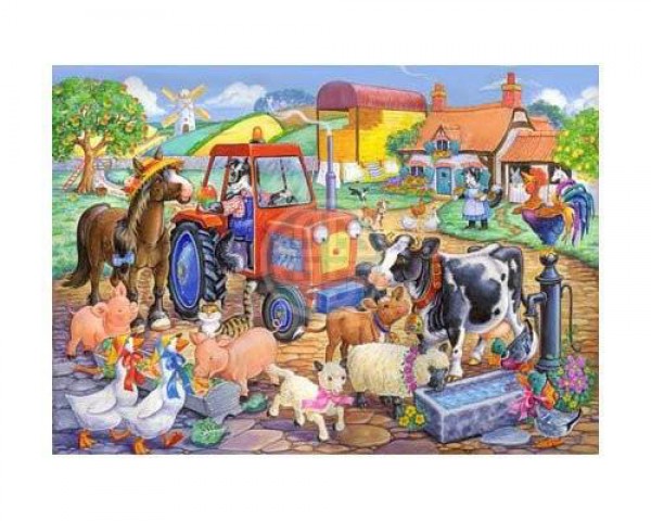 THE HOUSE OF PUZZLES, The-House-of-Puzzles-1806, 5060002001806, PUZZLE ANIMALI THE HOUSE OF PUZZLES CAMPAGNA PEZZI XXL FARM FRIENDS