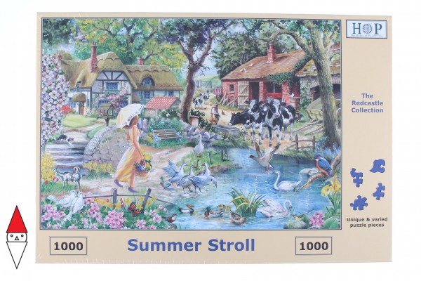 THE HOUSE OF PUZZLES, The-House-of-Puzzles-5064, 5060002005064, PUZZLE TEMATICO THE HOUSE OF PUZZLES STAGIONI ESTATE SUMMER STROLL 1000 PZ