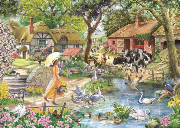 THE HOUSE OF PUZZLES, The-House-of-Puzzles-5064, 5060002005064, PUZZLE TEMATICO THE HOUSE OF PUZZLES STAGIONI ESTATE SUMMER STROLL 1000 PZ