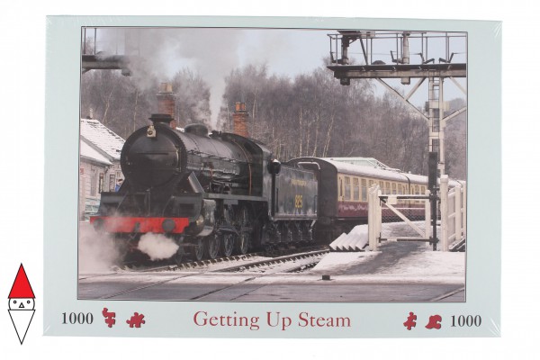 THE HOUSE OF PUZZLES, The-House-of-Puzzles-1332, 5060002001332, PUZZLE MEZZI DI TRASPORTO THE HOUSE OF PUZZLES TRENO GETTING UP STEAM 1000 PZ