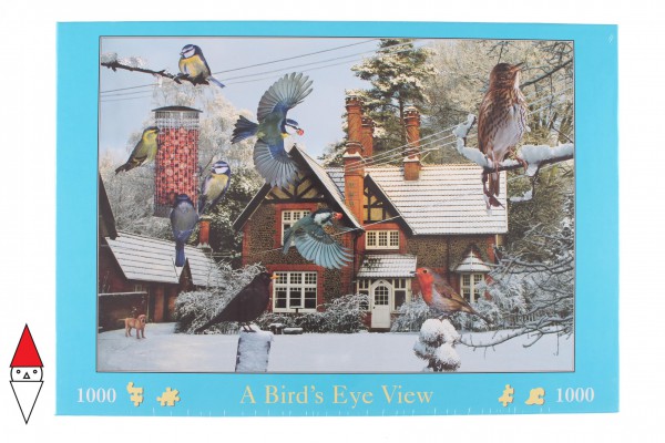 THE HOUSE OF PUZZLES, The-House-of-Puzzles-0304, 5060002000304, PUZZLE TEMATICO THE HOUSE OF PUZZLES STAGIONI INVERNO A BIRDS EYE VIEW 1000 PZ