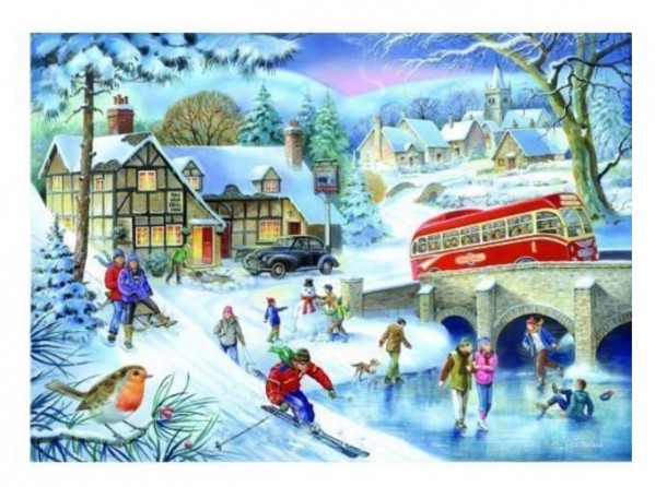 THE HOUSE OF PUZZLES, The-House-of-Puzzles-1578, 5060002001578, PUZZLE TEMATICO THE HOUSE OF PUZZLES STAGIONI INVERNO WINTER GAMES 1000 PZ
