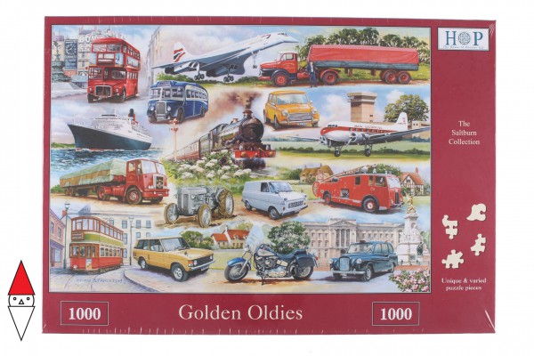 THE HOUSE OF PUZZLES, The-House-of-Puzzles-2292, 5060002002292, PUZZLE MEZZI DI TRASPORTO THE HOUSE OF PUZZLES GOLDEN OLDIES 1000 PZ