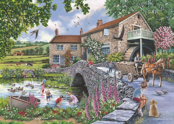 THE HOUSE OF PUZZLES, The-House-of-Puzzles-4999, 5060002004999, PUZZLE TEMATICO THE HOUSE OF PUZZLES CAMPAGNA OLD MILL VECCHIO MULINO 1000 PZ