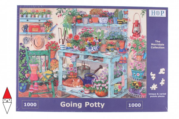 THE HOUSE OF PUZZLES, The-House-of-Puzzles-4678, 5060002004678, PUZZLE TEMATICO THE HOUSE OF PUZZLES FIORI GOING POTTY 1000 PZ