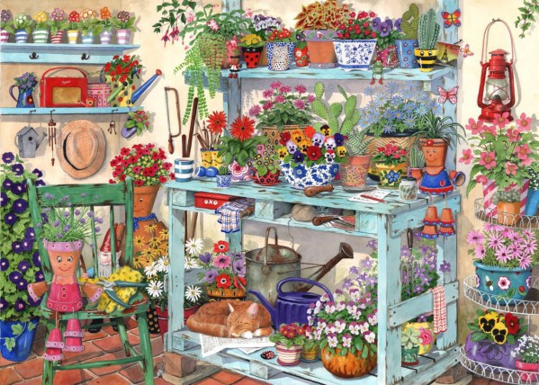 THE HOUSE OF PUZZLES, The-House-of-Puzzles-4678, 5060002004678, PUZZLE TEMATICO THE HOUSE OF PUZZLES FIORI GOING POTTY 1000 PZ