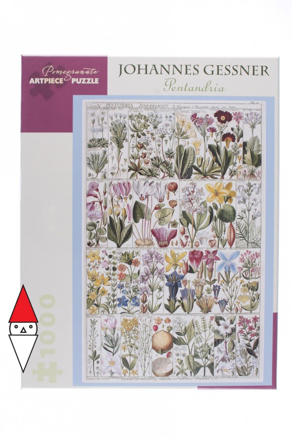 POMEGRANATE, Pomegranate-AA998, 9780764979668, PUZZLE ARTE POMEGRANATE STAMPE JOHANNES GESSNER PENTANDRIA 1000 PZ