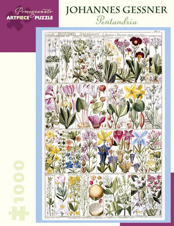 POMEGRANATE, Pomegranate-AA998, 9780764979668, PUZZLE ARTE POMEGRANATE STAMPE JOHANNES GESSNER PENTANDRIA 1000 PZ