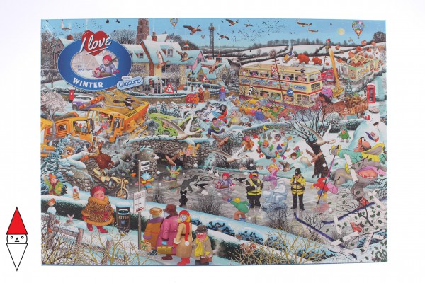 GIBSONS, G7056, 5012269070569, PUZZLE TEMATICO GIBSONS INVERNO I LOVE WINTER 1000 PZ