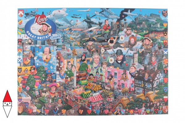 GIBSONS, G469, 5012269004694, PUZZLE TEMATICO GIBSONS NAZIONI I LOVE GREAT BRITAIN 1000 PZ