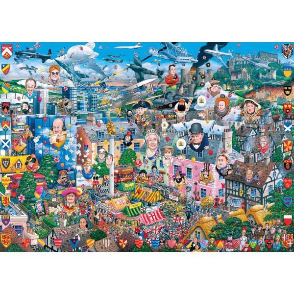 GIBSONS, G469, 5012269004694, PUZZLE TEMATICO GIBSONS NAZIONI I LOVE GREAT BRITAIN 1000 PZ