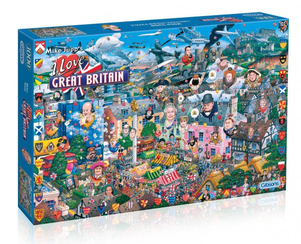 GIBSONS, G469, 5012269004694, PUZZLE TEMATICO GIBSONS NAZIONI I LOVE GREAT BRITAIN 1000 PZ