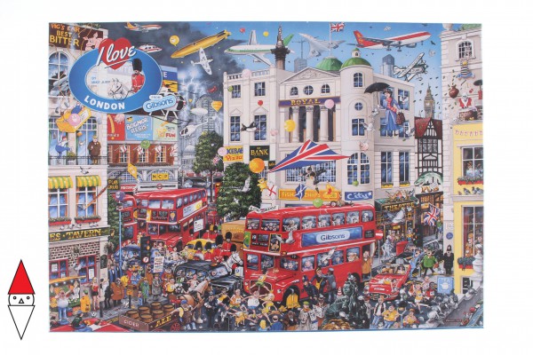 GIBSONS, G579, 5012269005790, PUZZLE TEMATICO GIBSONS CITTA I LOVE LONDON LONDRA 1000 PZ