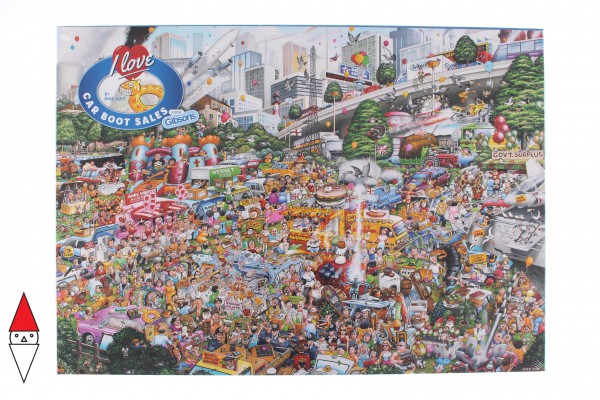 GIBSONS, G509, 5012269005097, PUZZLE TEMATICO GIBSONS NEGOZI I LOVE CAR BOOT SALES 1000 PZ