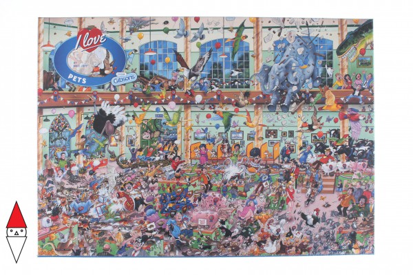 GIBSONS, G514, 5012269005141, PUZZLE ANIMALI GIBSONS  I LOVE PETS 1000 PZ