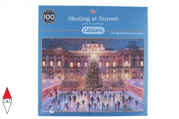 GIBSONS, G6276, 5012269062762, PUZZLE TEMATICO GIBSONS NATALE SKATING AT SUNSET 1000 PZ