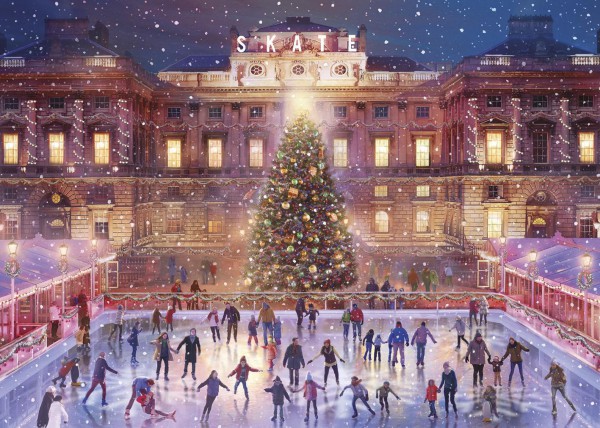 GIBSONS, G6276, 5012269062762, PUZZLE TEMATICO GIBSONS NATALE SKATING AT SUNSET 1000 PZ