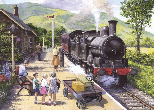 GIBSONS, G6272, 5012269062724, PUZZLE MEZZI DI TRASPORTO GIBSONS TRENO ALL ABOARD TO KESWICK 1000 PZ