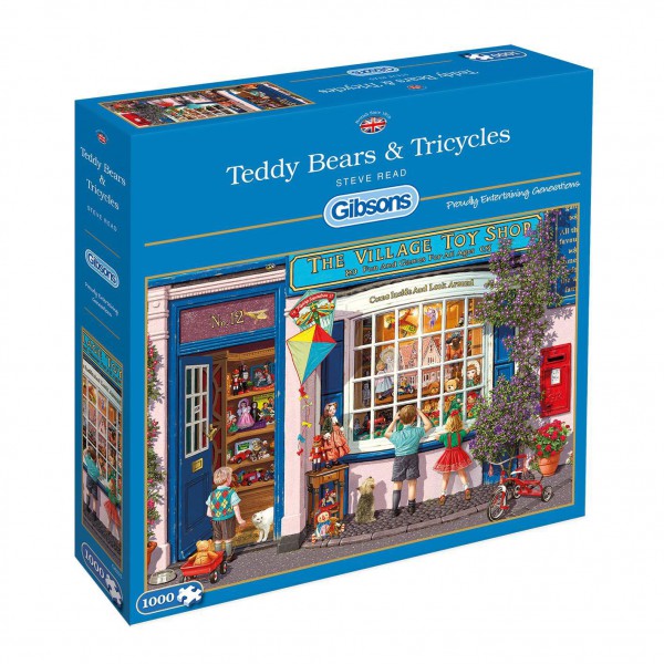 GIBSONS, G6225, 5012269062250, PUZZLE TEMATICO GIBSONS NEGOZI TEDDY BEARS AND TRICYCLES 1000 PZ