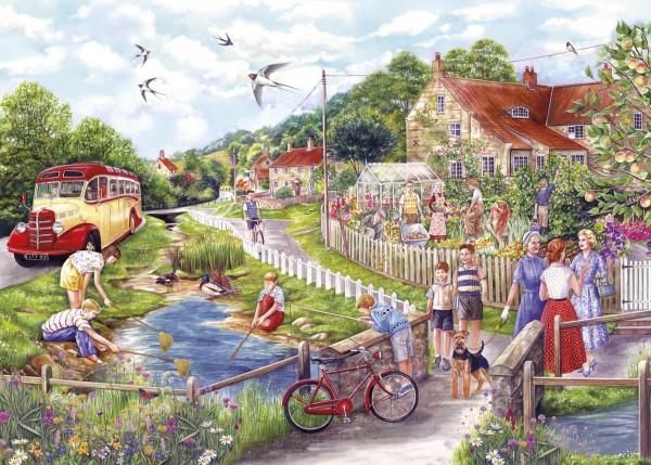 GIBSONS, G6238, 5012269062380, PUZZLE TEMATICO GIBSONS CAMPAGNA SUMMER BY THE STREAM 1000 PZ