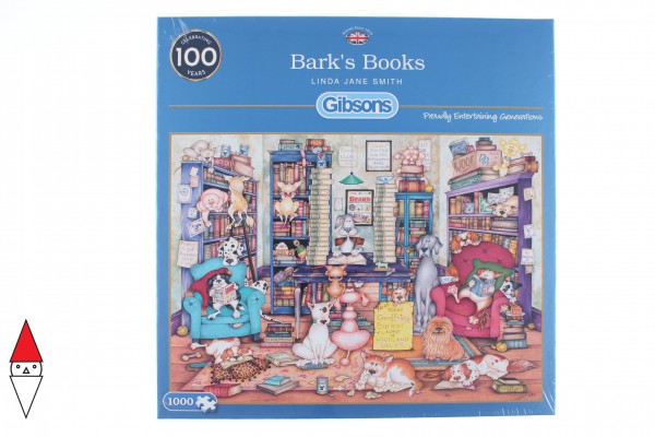 GIBSONS, G6273, 5012269062731, PUZZLE ANIMALI GIBSONS GATTI BARKS BOOKS 1000 PZ