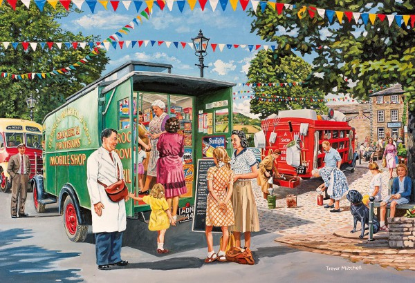 GIBSONS, G5040, 5012269050400, PUZZLE TEMATICO GIBSONS NEGOZI MITCHELLS MOBILE SHOP 4X500 PZ