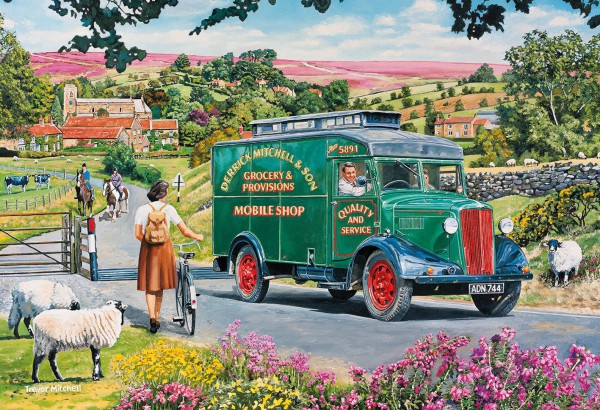 GIBSONS, G5040, 5012269050400, PUZZLE TEMATICO GIBSONS NEGOZI MITCHELLS MOBILE SHOP 4X500 PZ