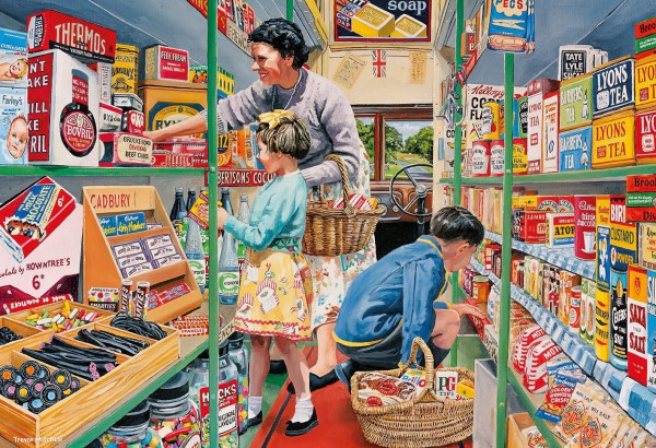 GIBSONS, G5040, 5012269050400, PUZZLE TEMATICO GIBSONS NEGOZI MITCHELLS MOBILE SHOP 4X500 PZ