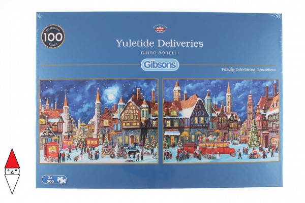 GIBSONS, G5053, 5012269050530, PUZZLE TEMATICO GIBSONS NATALE YULETIDE DELIVERIES 2X500 PZ