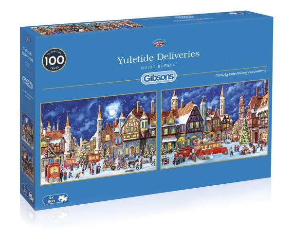 GIBSONS, G5053, 5012269050530, PUZZLE TEMATICO GIBSONS NATALE YULETIDE DELIVERIES 2X500 PZ