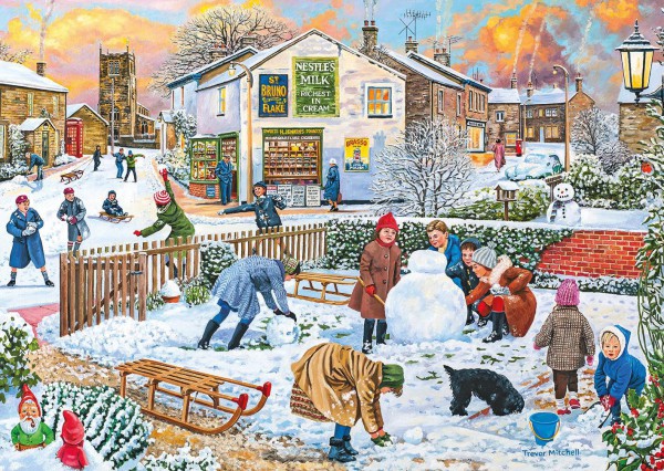 GIBSONS, G5042, 5012269050424, PUZZLE TEMATICO GIBSONS STAGIONI WIGWAMS AND WOOLLY HATS 2X500 PZ