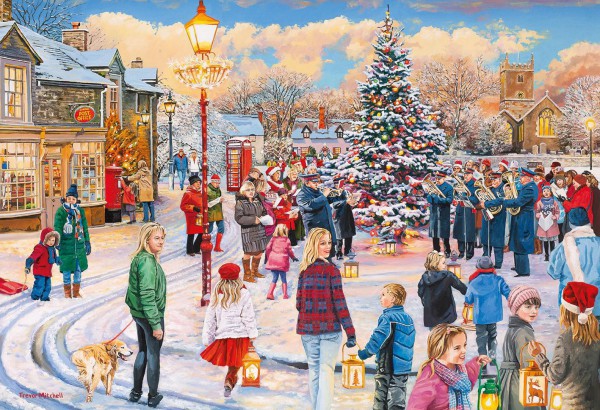 GIBSONS, G5051, 5012269050516, PUZZLE TEMATICO GIBSONS CAMPAGNA VILLAGE CELEBRATIONS 4X500 PZ