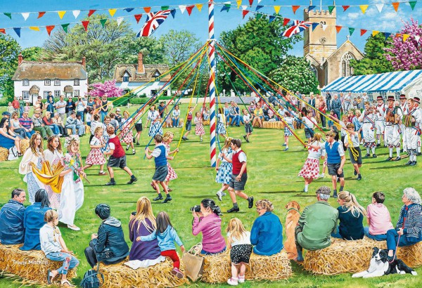 GIBSONS, G5051, 5012269050516, PUZZLE TEMATICO GIBSONS CAMPAGNA VILLAGE CELEBRATIONS 4X500 PZ