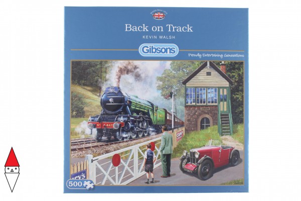 GIBSONS, G3097, 5012269030976, PUZZLE MEZZI DI TRASPORTO GIBSONS TRENO BACK ON TRACK 500 PZ