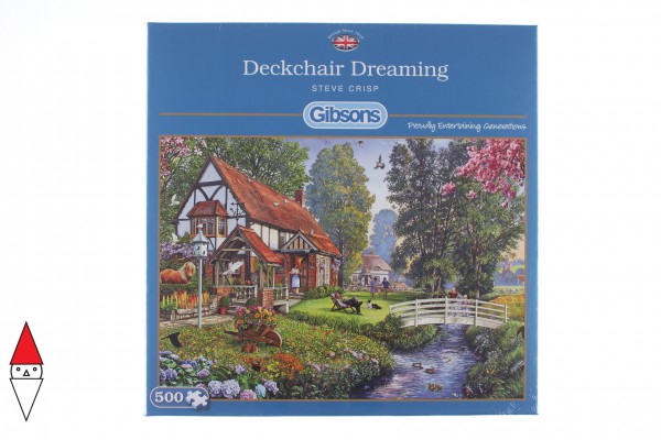 GIBSONS, G3114, 5012269031140, PUZZLE MEZZI DI TRASPORTO GIBSONS CAMPAGNA DECKCHAIR DREAMING 500 PZ