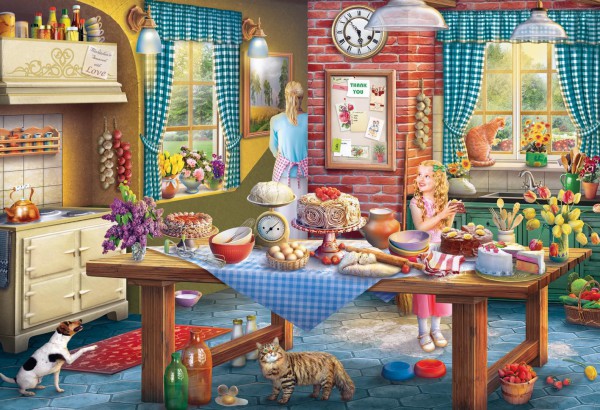 GIBSONS, G3116, 5012269031164, PUZZLE TEMATICO GIBSONS INTERNI SNEAKING A SLICE 500 PZ