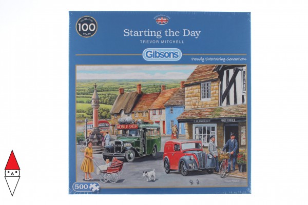 GIBSONS, G3121, 5012269031218, PUZZLE MEZZI DI TRASPORTO GIBSONS AUTOMOBILI STARTING THE DAY 500 PZ