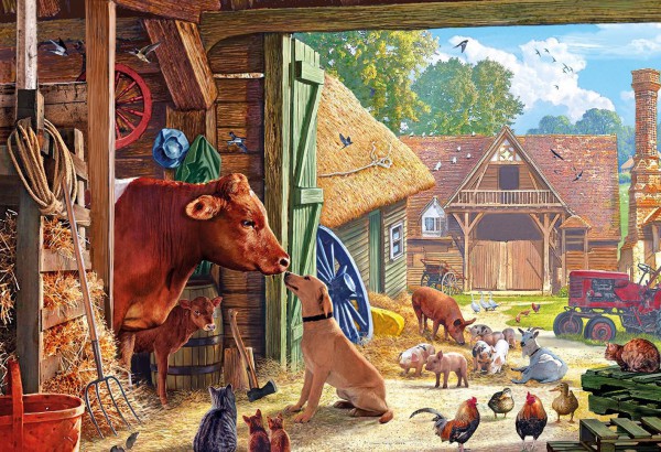 GIBSONS, G3099, 5012269030990, PUZZLE ANIMALI GIBSONS CAMPAGNA BEST FRIENDS 500 PZ