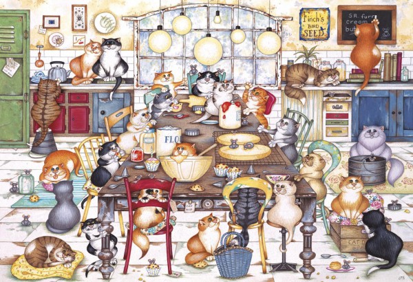 GIBSONS, G3105, 5012269031058, PUZZLE ANIMALI GIBSONS GATTI CATS COOKIE CLUB 500 PZ