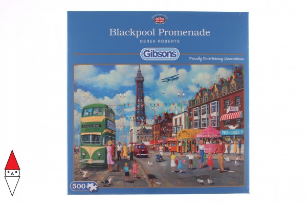 GIBSONS, G3075, 5012269030754, PUZZLE PAESAGGI GIBSONS CITTA BLACKPOOL PROMENADE 500 PZ