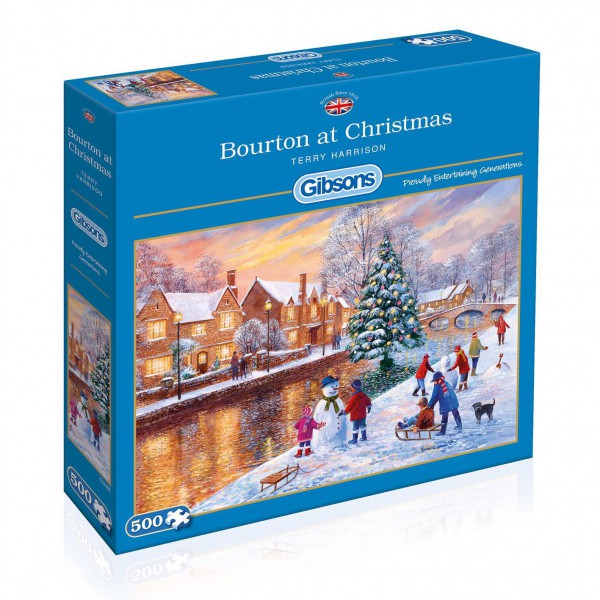 GIBSONS, G3088, 5012269030884, PUZZLE TEMATICO GIBSONS NATALE BOURTON AT CHRISTMAS 500 PZ